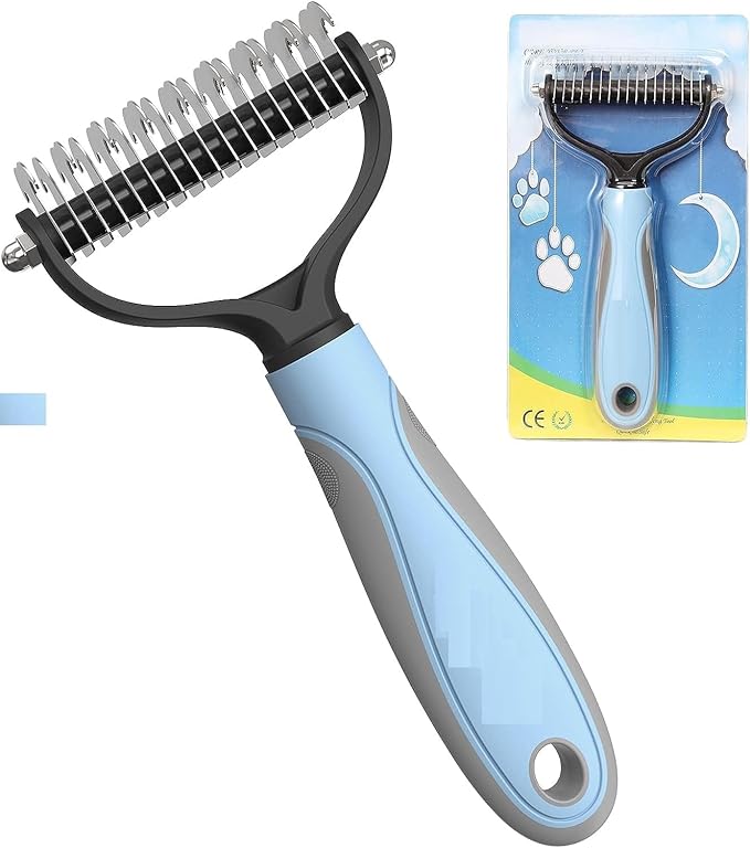 Mishrit Dog Cat Dematting Comb, Pet Deshedding Brush
